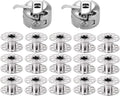 AMORNPHAN- 2 PCS Bobbin Case with 15 PCS Sewing Machine Metal Bobbins