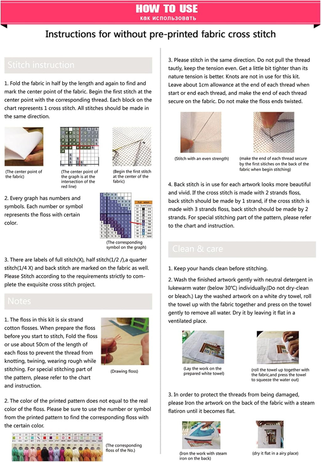 Redxing Counted Cross Stitch Kit for Beginners,Unprinted Needlepoint