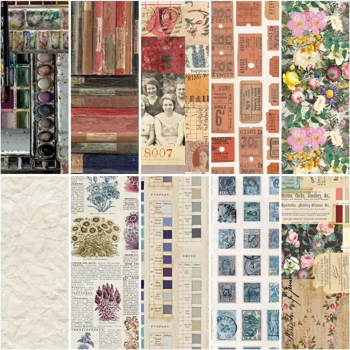 Eclectic Elements Palette: Multi Fat Quarter Bundle (10 Pieces) by Tim