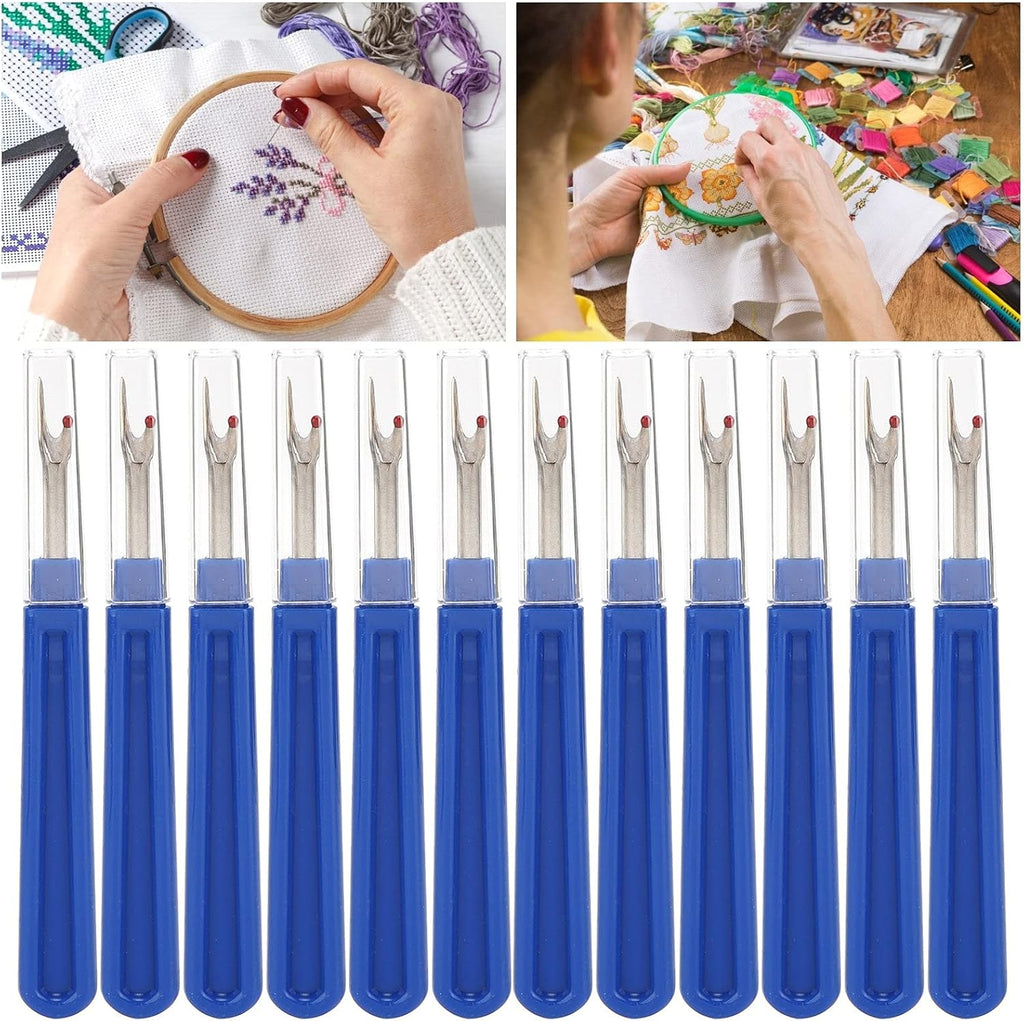 Vistreck 12Pcs Seam Ripper Set - Handy Thread Remover Tool for Sewing
