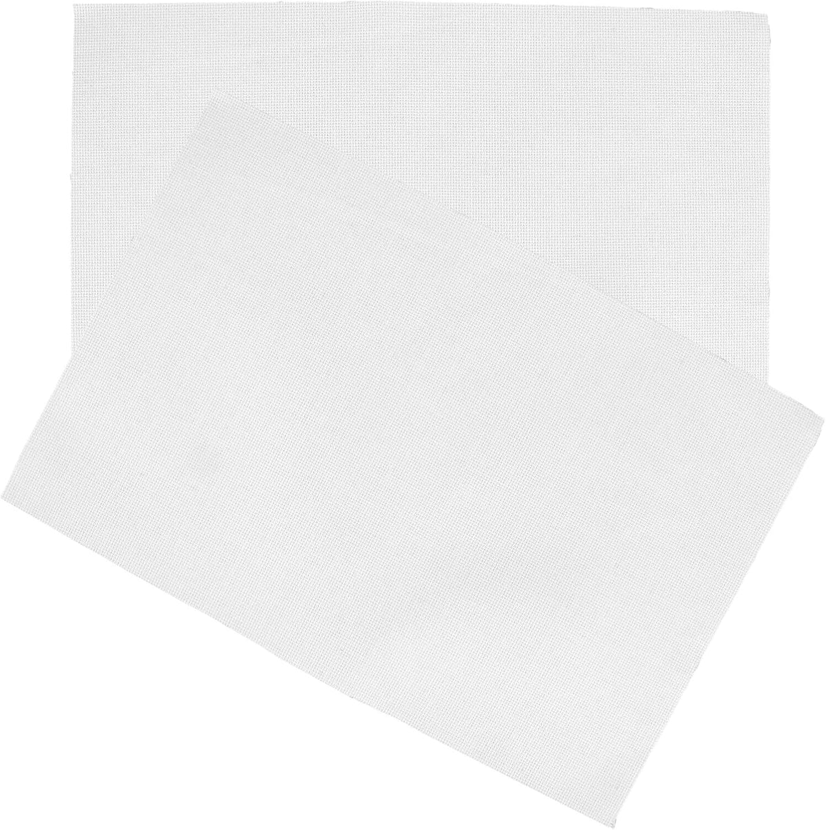 White Cross Stitch Fabric, Polyester Cotton, 2 Sheets for Crafting