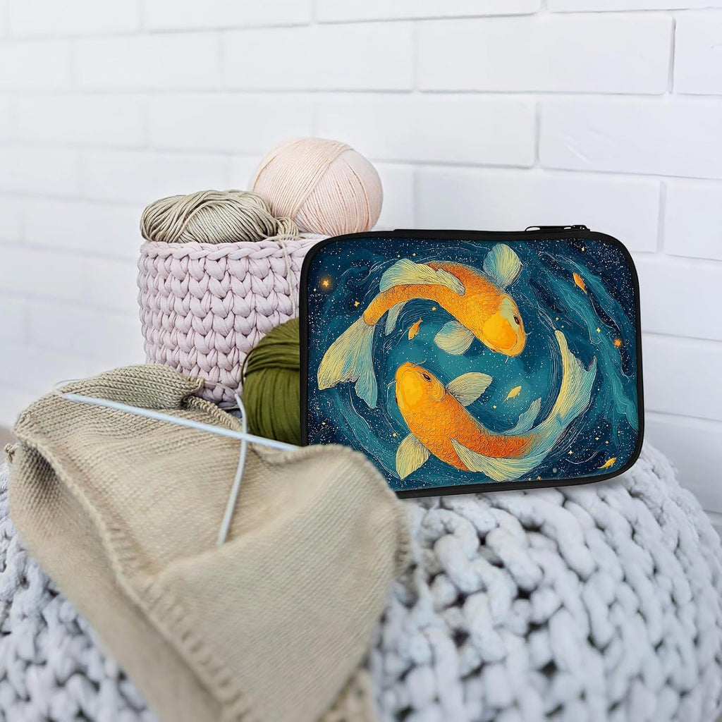 Cdkfxjy Empty Crochet Hook Case, Galaxy Kois