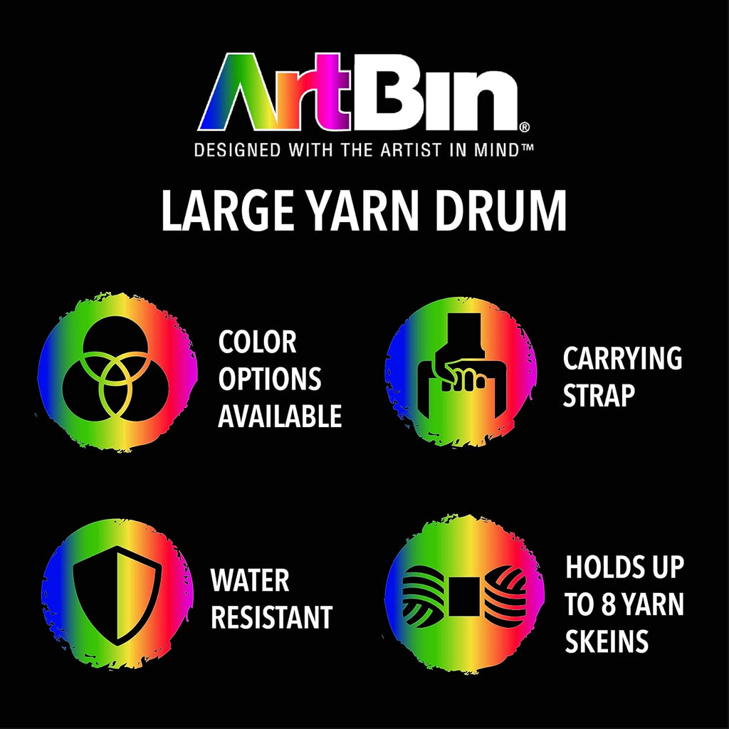 ArtBin 6806SA Yarn Drum, Portable Knitting & Crochet Storage, [1] Poly
