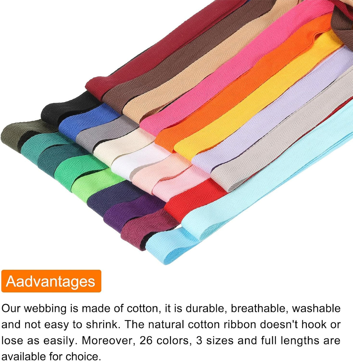 PATIKIL Cotton Twill Tape 5/8 Inch 10 Yards Cotton Ribbon Bias Binding