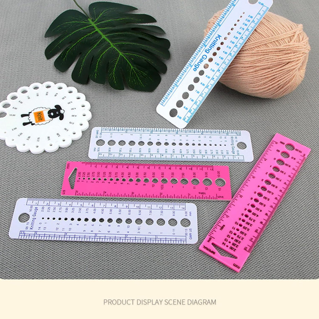 Needle Size Checker with Graduated Gauge, Ruler Purple