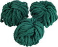 Chunky Yarn for Crocheting & Arm Knitting- Dark Green 3 Pack Jumbo