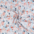 MAYJOYDIY 1.1 Yard Flower Print Cotton Fabrics for Sewing 59 Inch