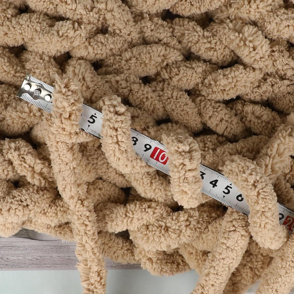 8 Jumbo Packs Chunky Chenille Yarn for Crocheting, 31.7 yds, 8 oz Each
