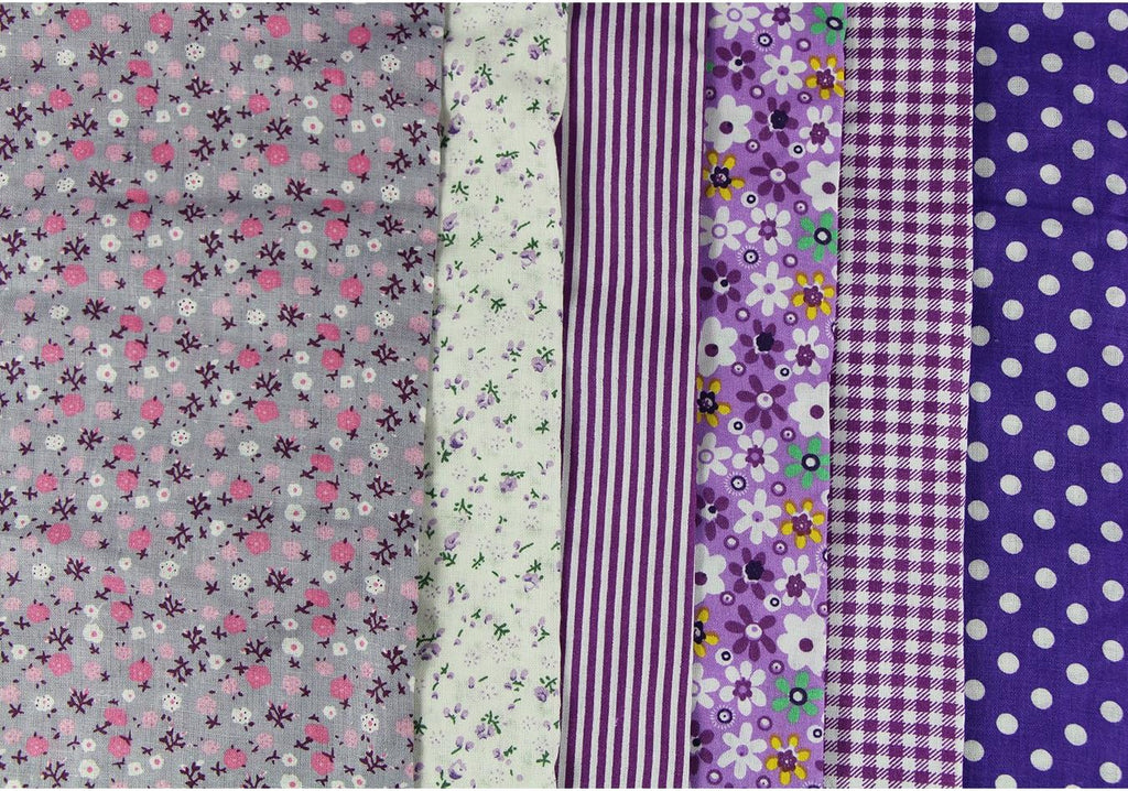 UOOOM 6pcs 50 x 50cm Patchwork Cotton Fabric DIY Handmade Sewing