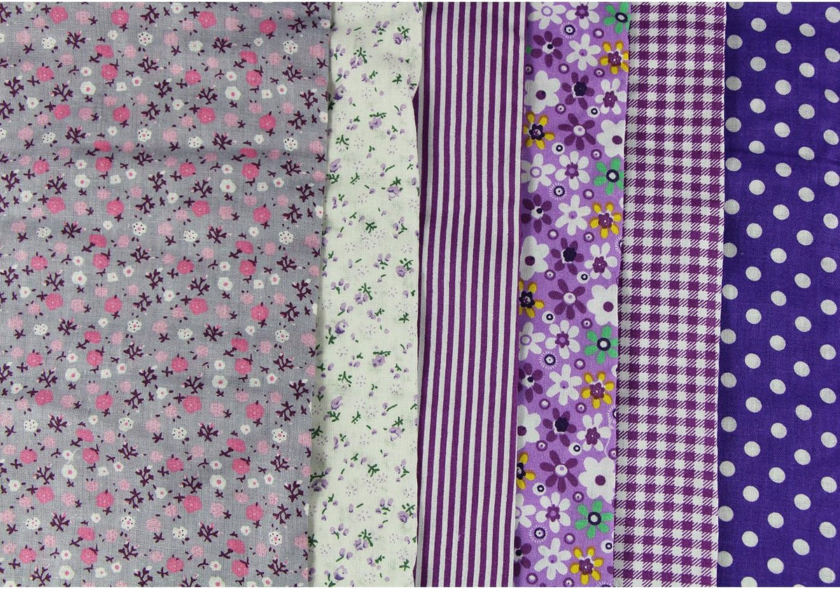 UOOOM 6pcs 50 x 50cm Patchwork Cotton Fabric DIY Handmade Sewing