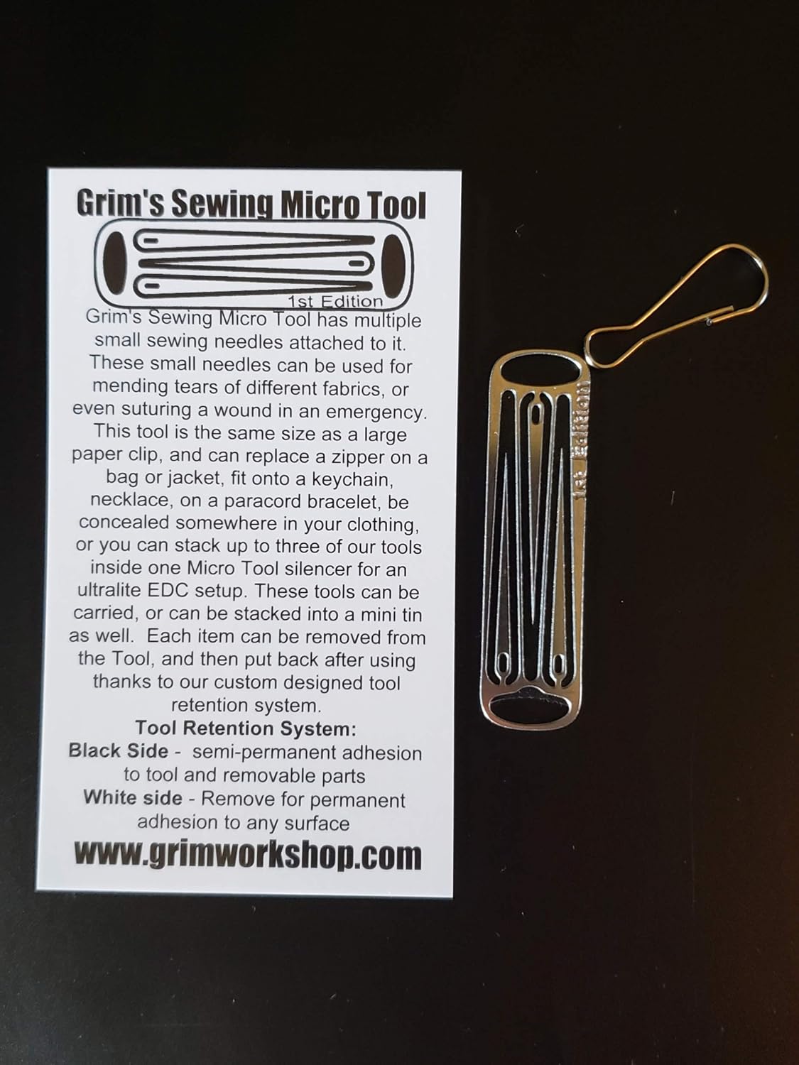 Sewing Needle Micro Tool - Grim Workshop - Grim Survival Repair Tool
