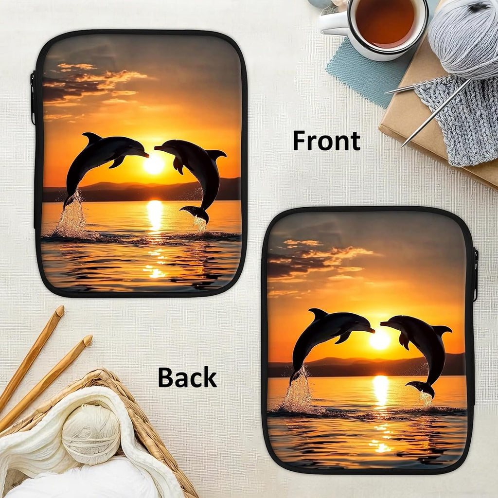 Cdkfxjy Empty Crochet Hook Case, Dolphin Ocean Sunset