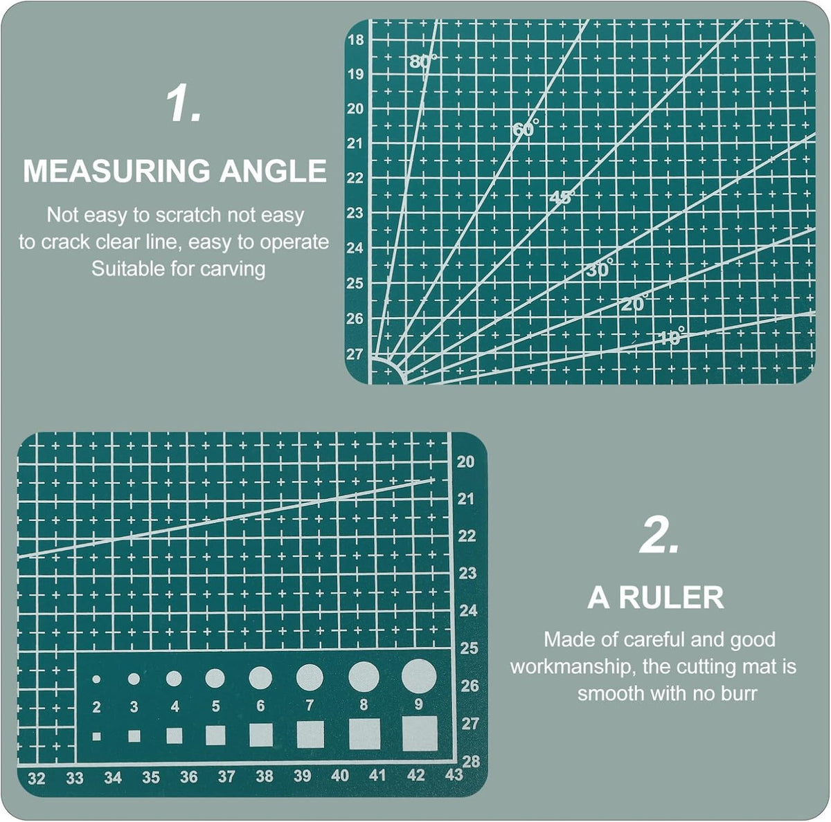 Self Healing Cutting Mat Double Sided Craft Mat Gridded Rotary Cutting