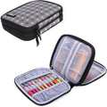 Damero Crochet Hook Case Organizer Empty, Medium, Gray Dots