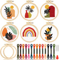ZOIIWA 6PCS Boho Embroidery Kit for Beginners Adults Summer Cross
