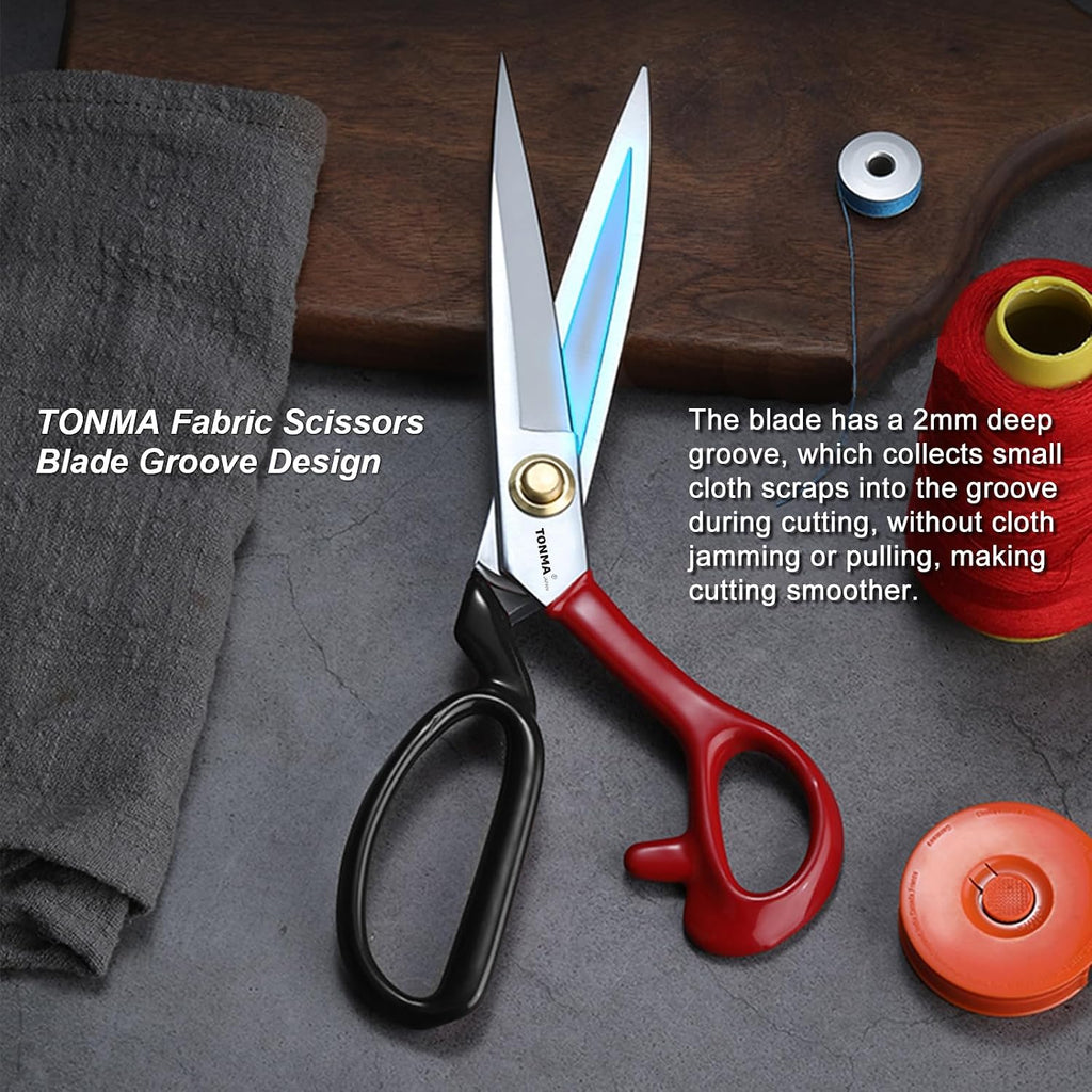 TONMA 10" Fabric Scissors, Made in Japan, Professional Tailor Shears