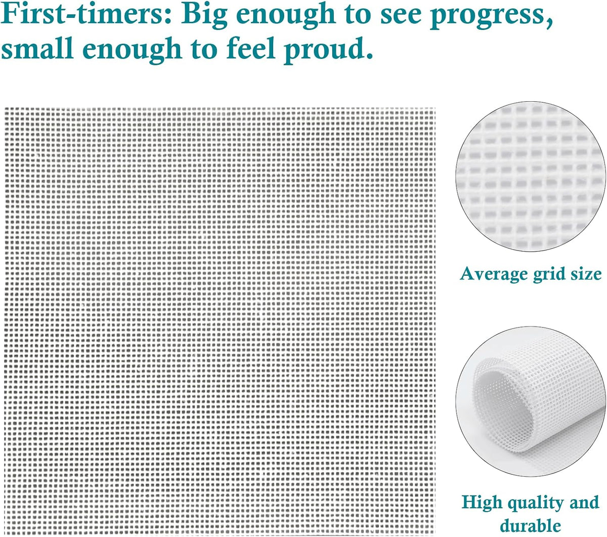 Nyuemystery 3 Pcs 14 Mesh Needlepoint Canvas, 20 x 18 Inch White Blank