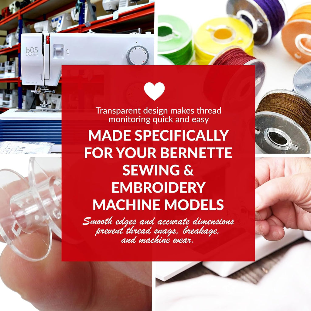 Bernette Bobbins [10 Pack] – Compatible with Bernette Sewing &