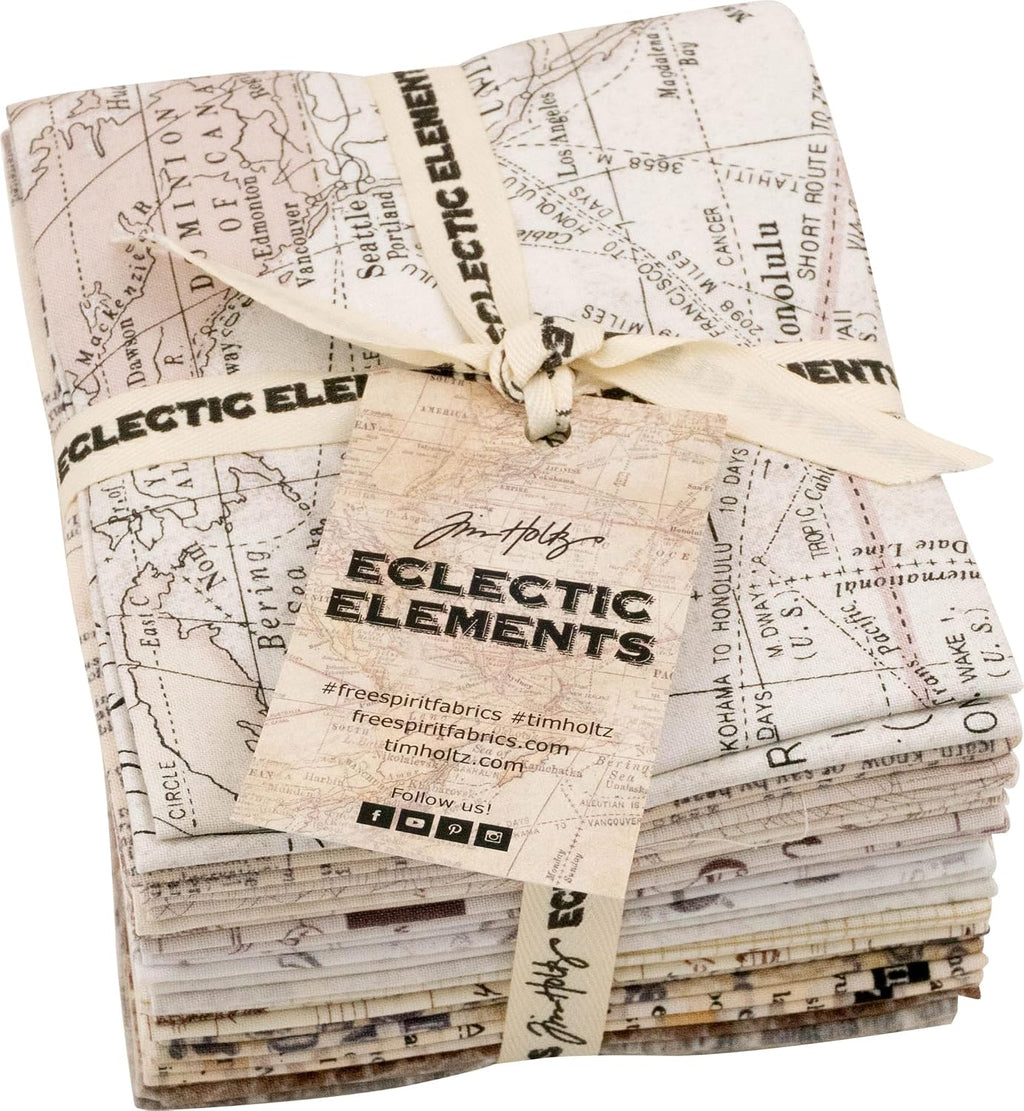 Tim Holtz Eclectic Elements Low Volume 14 Fat Quarters FreeSpirit