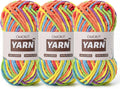 3 Packs Plush Chenille Chunky Crochet Yarn - Baby Yarn for Crocheting