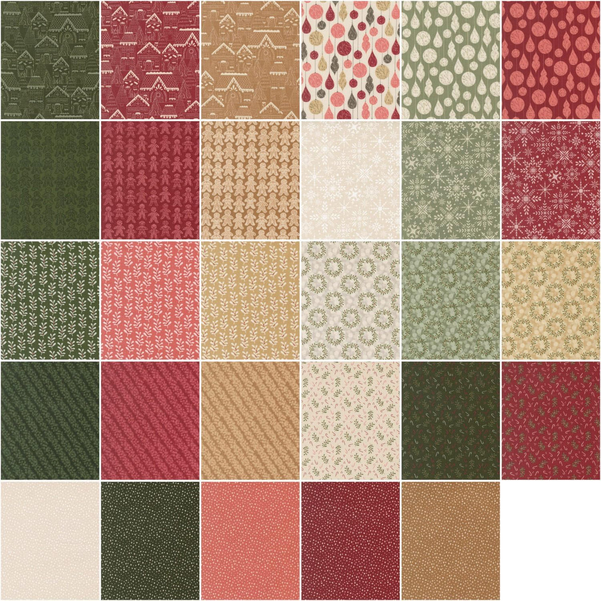 Gingerbread Lane Charm Pack by Kiley's Quilt Room 5” Precut Fabric