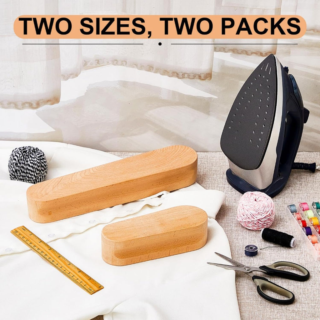 2 Pcs Beech Wood Tailors Clapper Wooden Clapper Sewing Tool Steam Iron