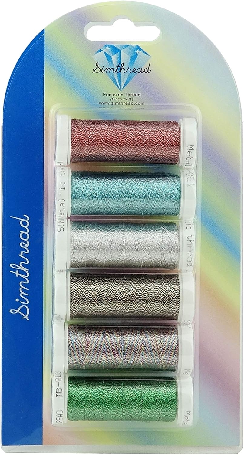 Metallic Embroidery Thread 200 Yards Each for French Embroidery or