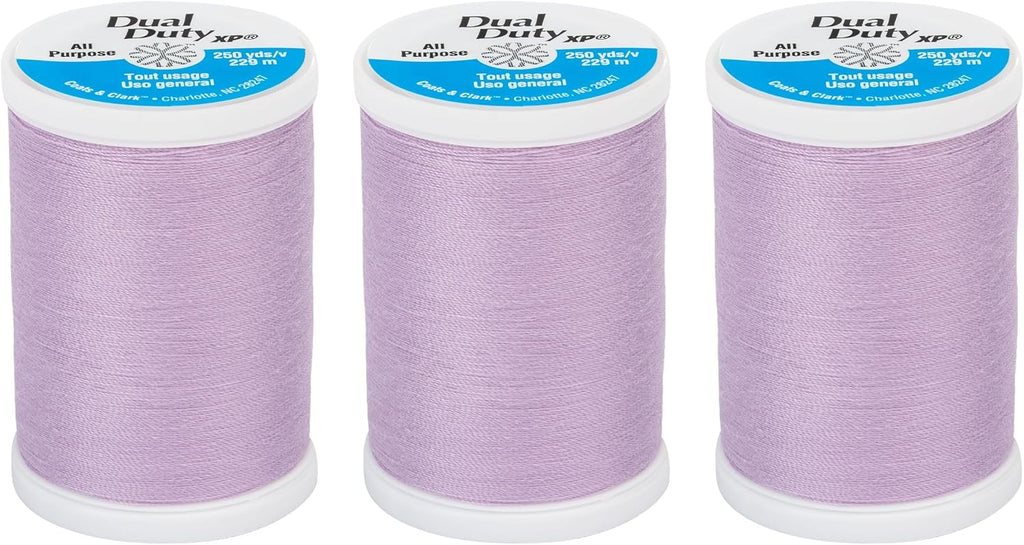 Coats & Clark Dual Duty XP Sewing Thread, 250 Yards, 3-Pack, Light