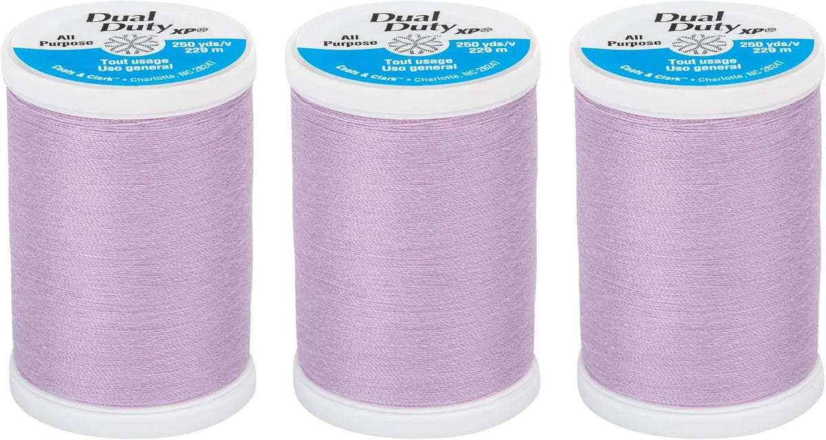 Coats & Clark Dual Duty XP Sewing Thread, 250 Yards, 3-Pack, Light