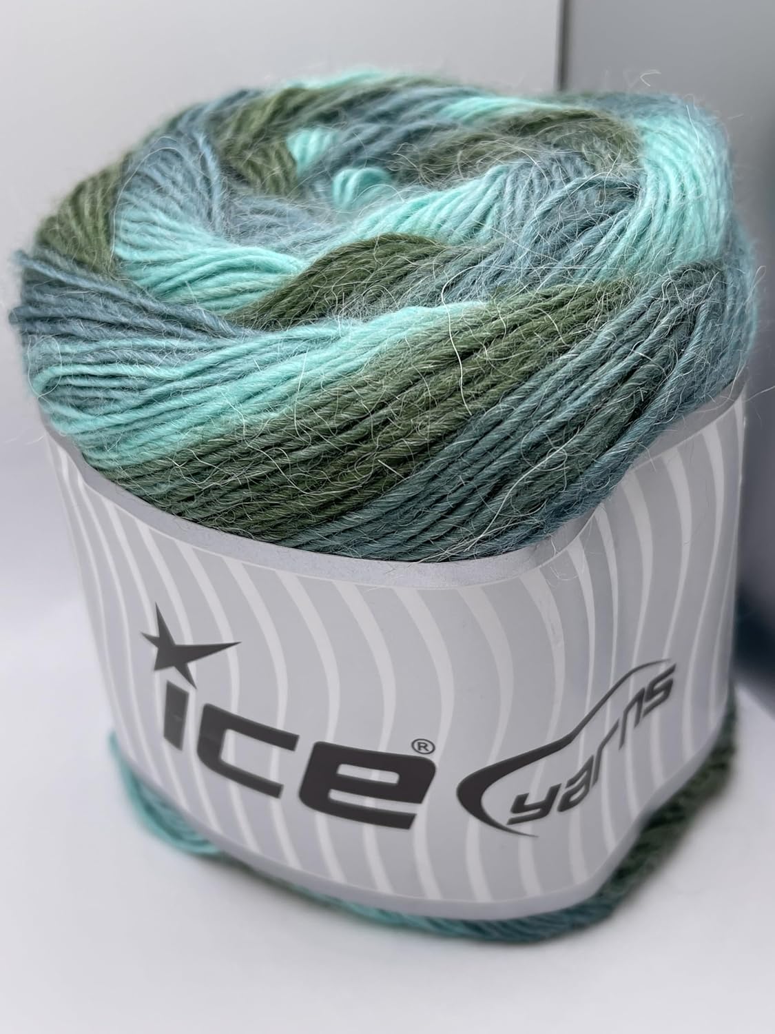 Turquoise, Sage Green, Slate Cake Alpaca Fine - Alpaca, Acrylic