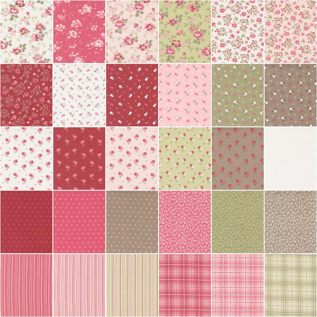 A Very Sweet Christmas Charm Pack by Bunny Hill Designs; 42-5" Precut