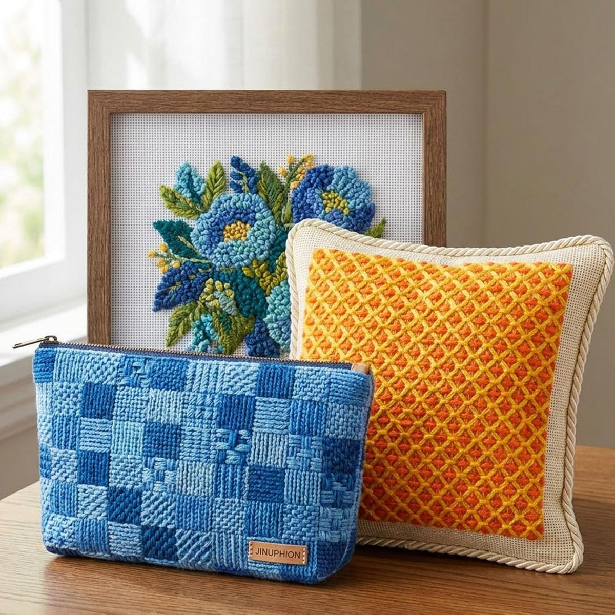 Zplontya 10 Pack Blank Needlepoint Canvas 10" x 10" Cotton Canvas 18