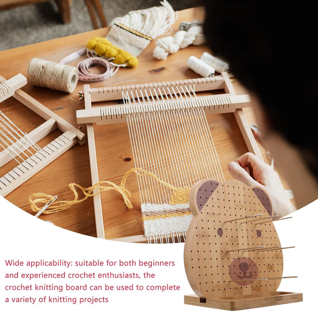 Wooden Crochet Blocking Board with Pins for Knitting Projects