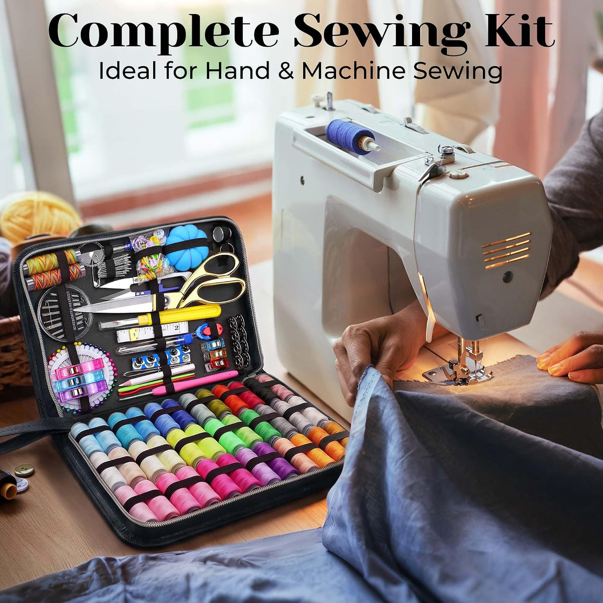 Snayurch Sewing Kit for Adults with Heavy Duty Fabric Scissors,38XL