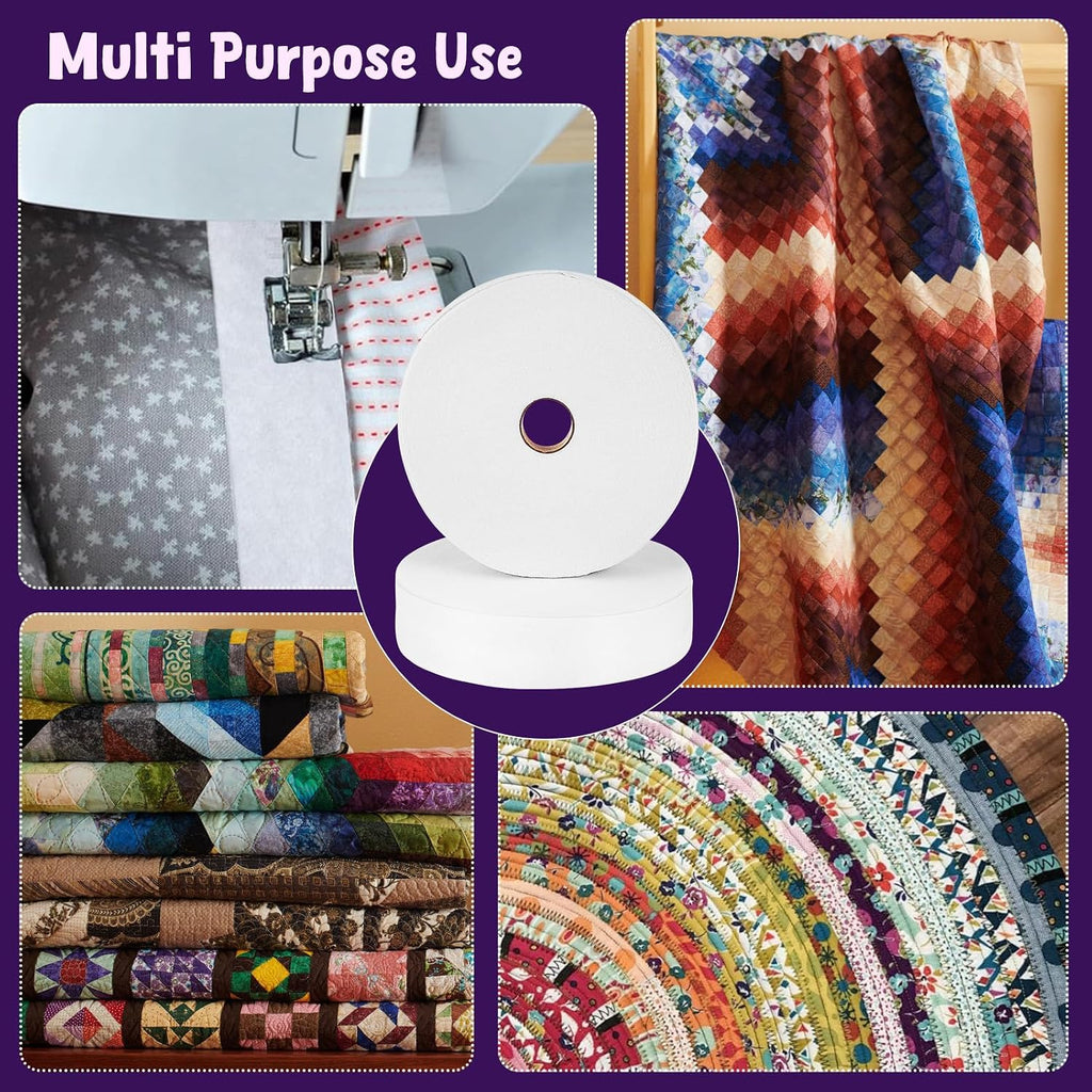 2 Rolls Nonwoven Batting Roll for Quilting Crafting and Sewing
