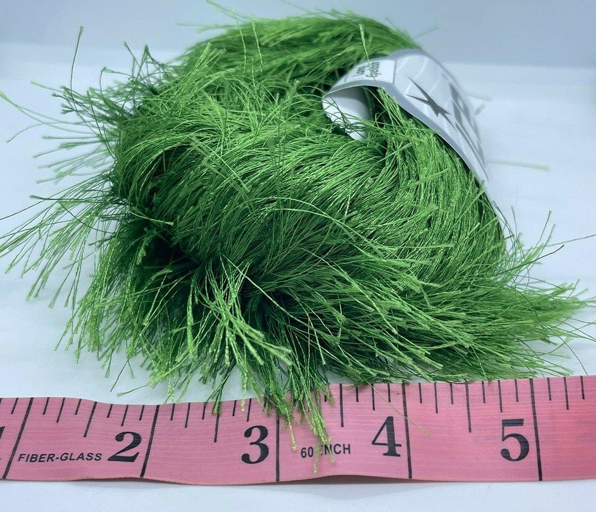 Grass Green Extra Long Eyelash Yarn Ice Luxurious Fun Fur 50gr 38yds