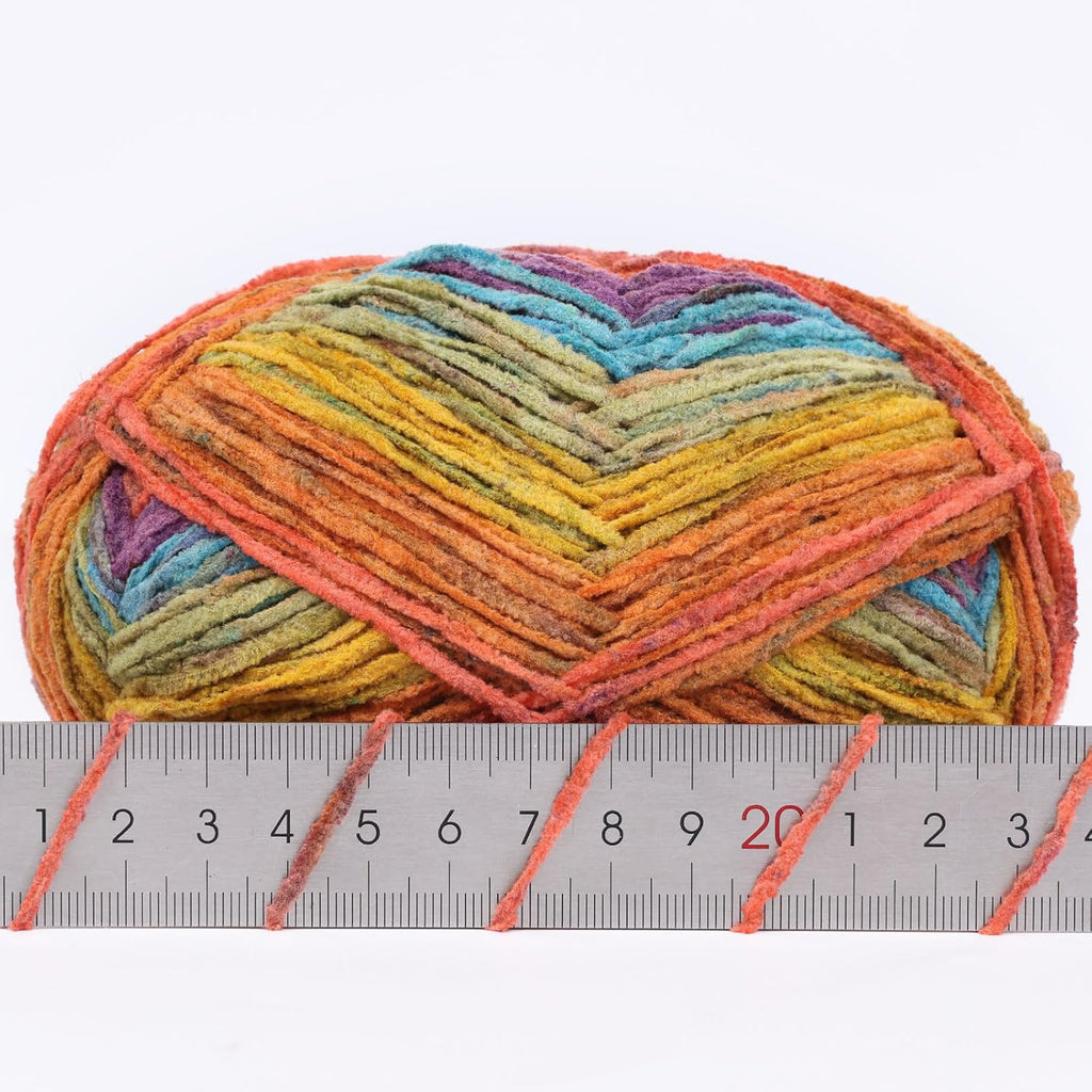 NICEEC 6 Skeins Velvet Chenille Yarn 6 x220m