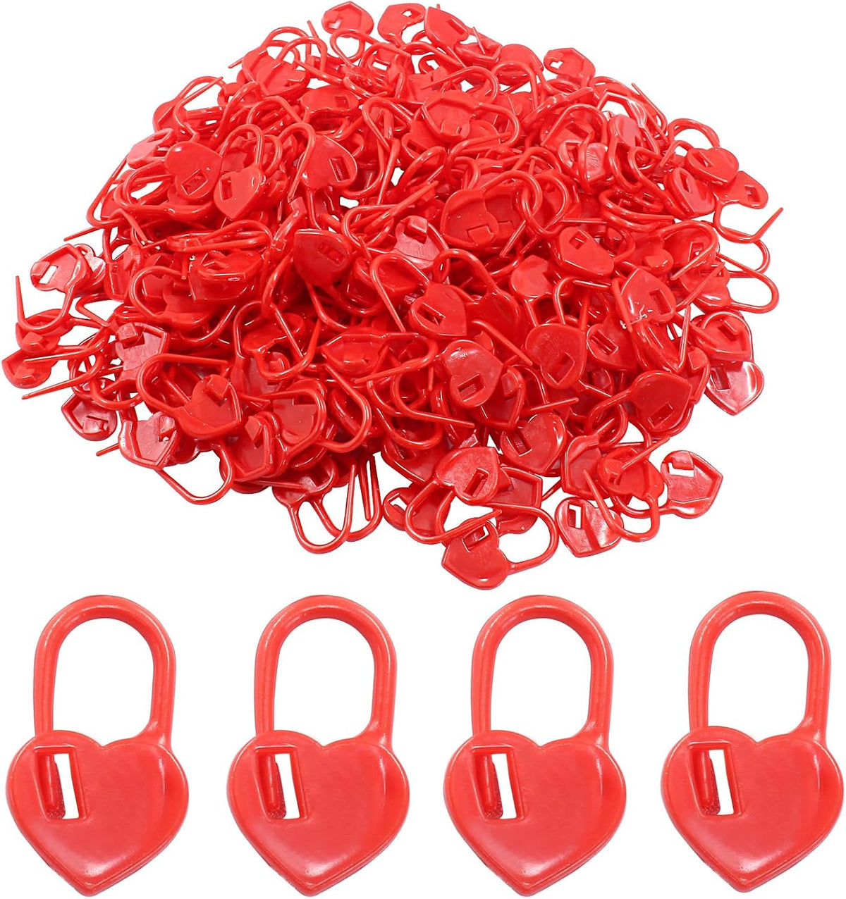 Litoexpe 200 Pcs Red Knitting Stitch Markers