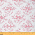 Feelyou Pink Floral Bow Fabric by The Yard Cute Coquette Bow Knot