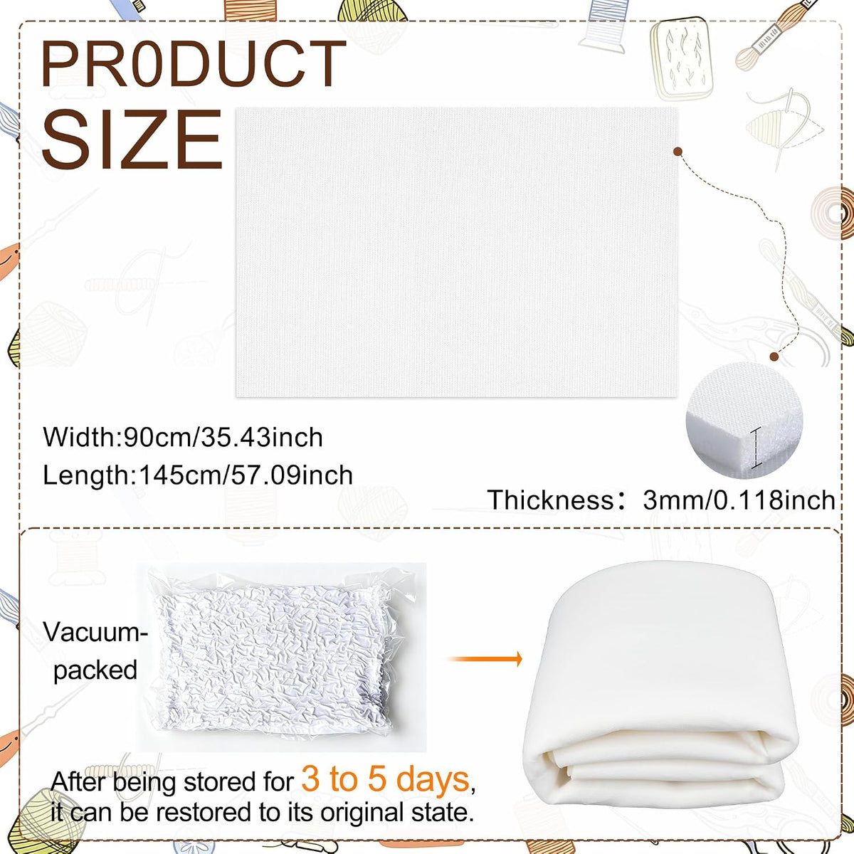 QTRQTR Soft and Stable Foam Stabilizer for Sewing Flex Foam 35x57 Inch