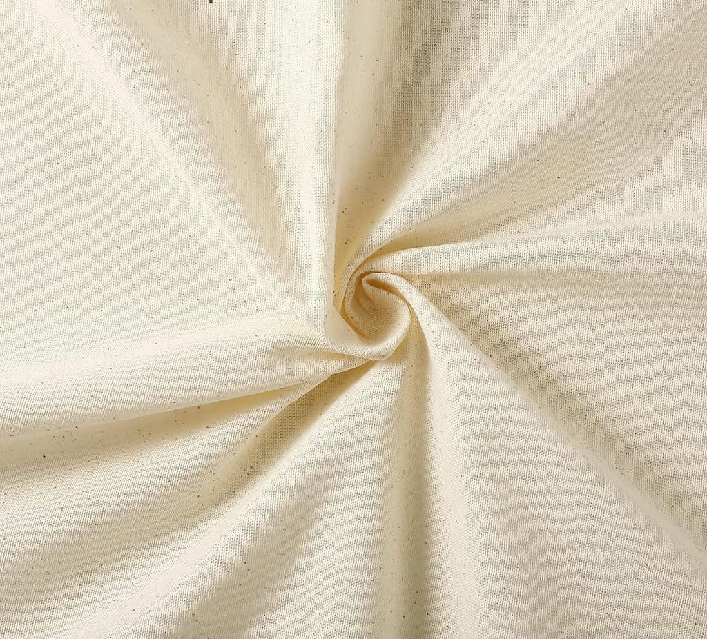 VDS 1 Yard Long, 100% Cotton Muslin Fabric 48” Inch Wide, Natural