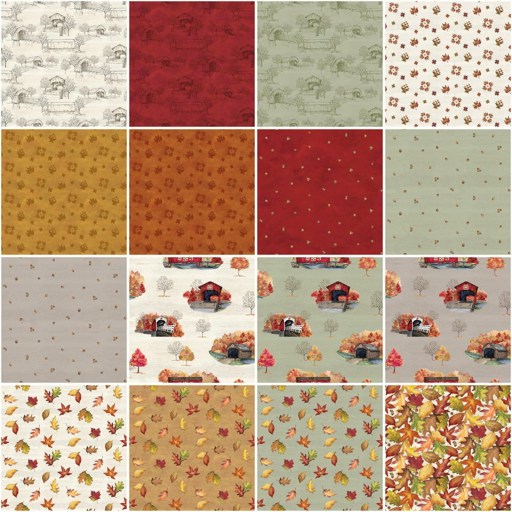 Tara Reed Covered Bridges in Fall 16 Fat Quarters Riley Blake Designs