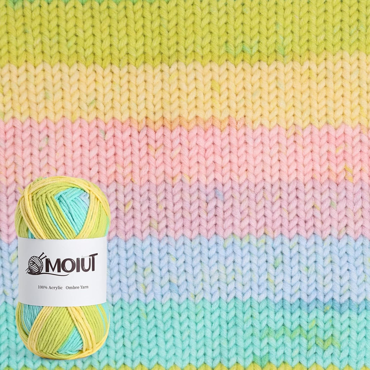 Fluffy Variegated Yarn for Crocheting - 100% Acrylic Worsted Weight