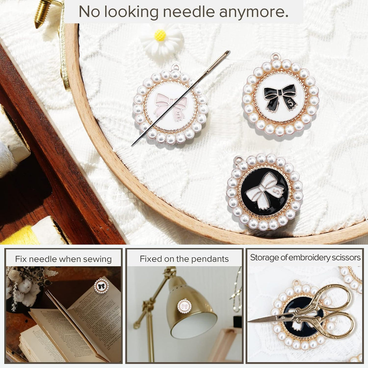 4pcs Needle Minder for Cross Stitch,Sewing Magnetic Needle Keeper,Cute