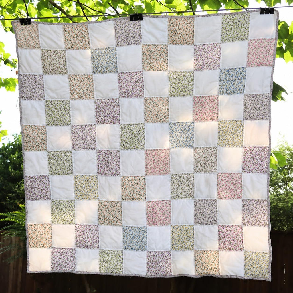 Threadart Sevenberry Pink Rosebud Cotton Quilting Fabric - By the Yard