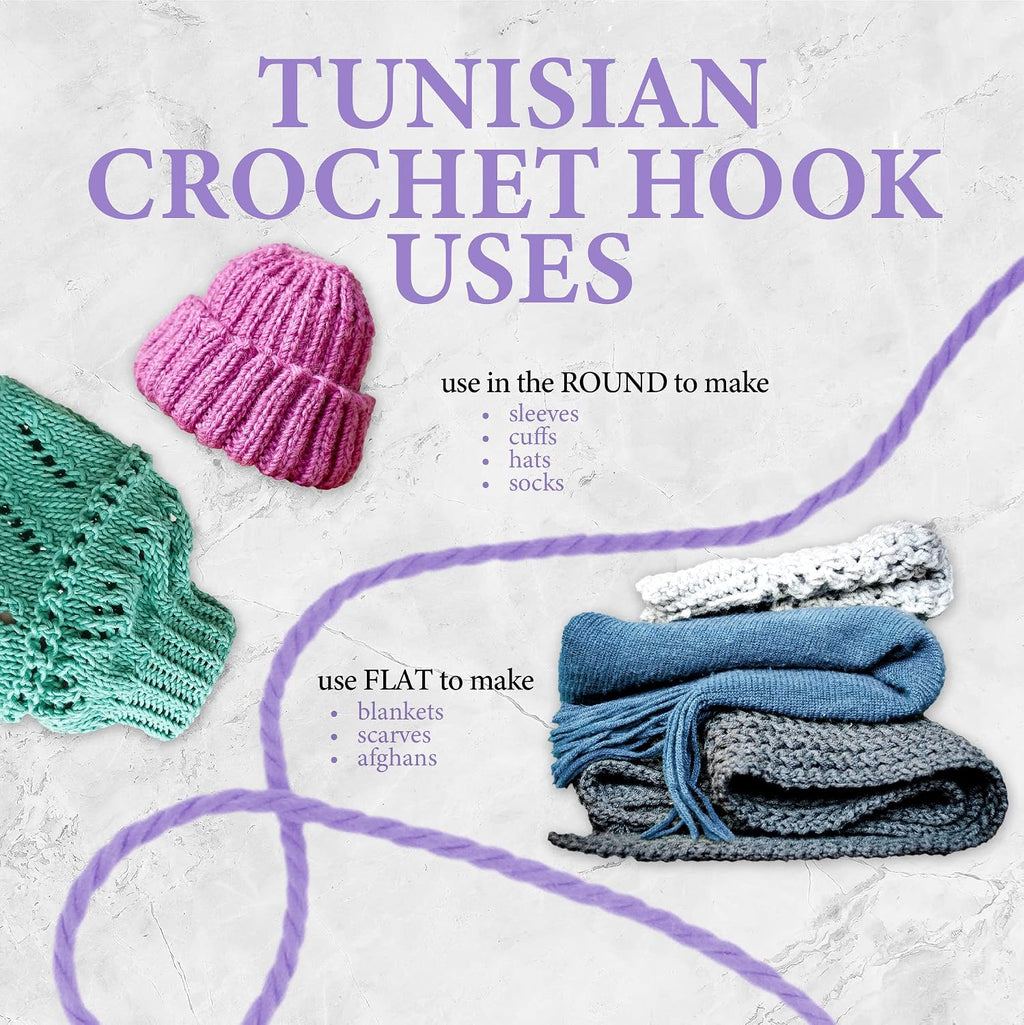 JubileeYarn Bamboo Tunisian Circular Crochet Hook - 8mm