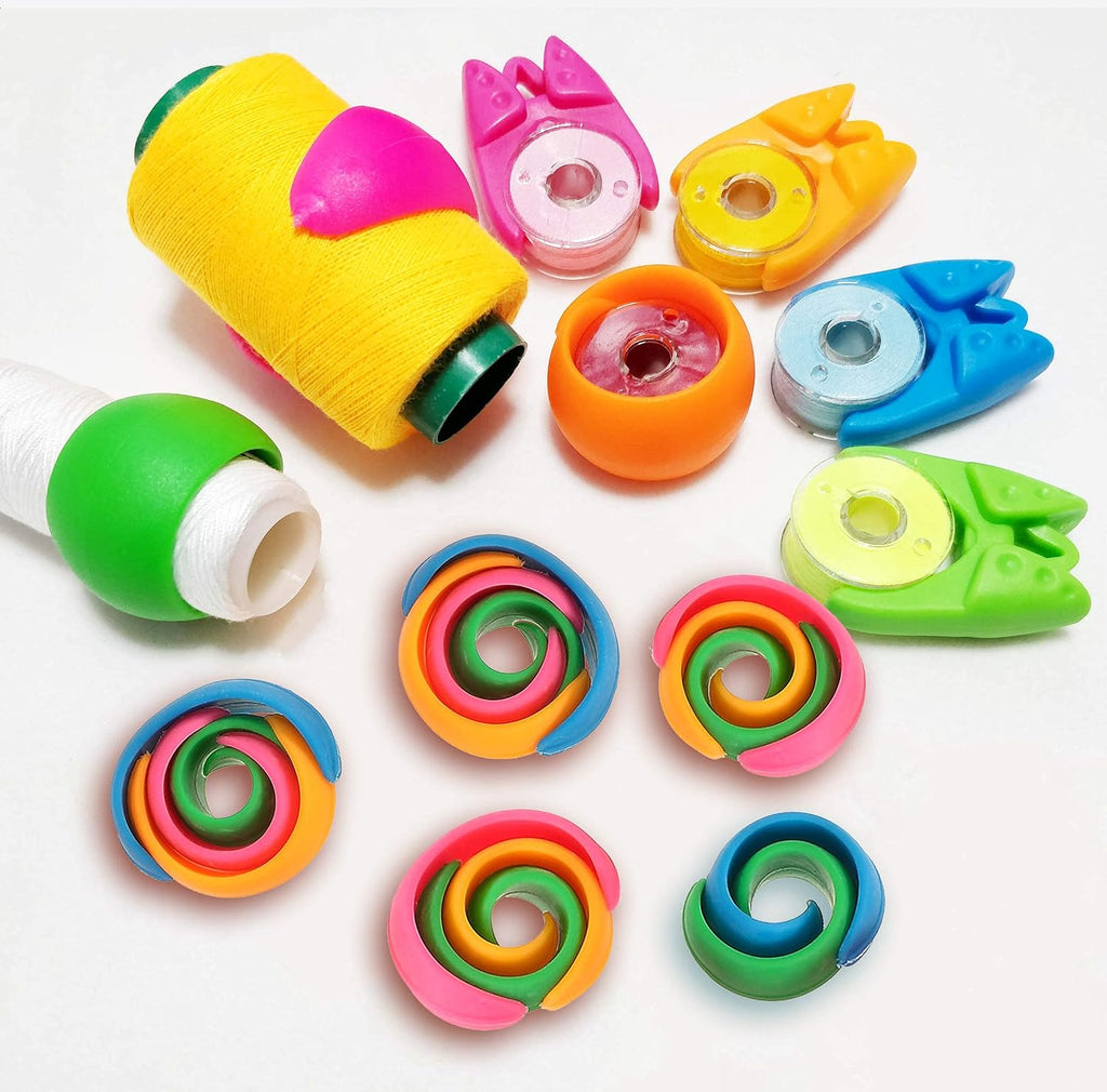 WUWEOT 100 Pack Thread Spool Savers, Spool Huggers Holder for Sewing &