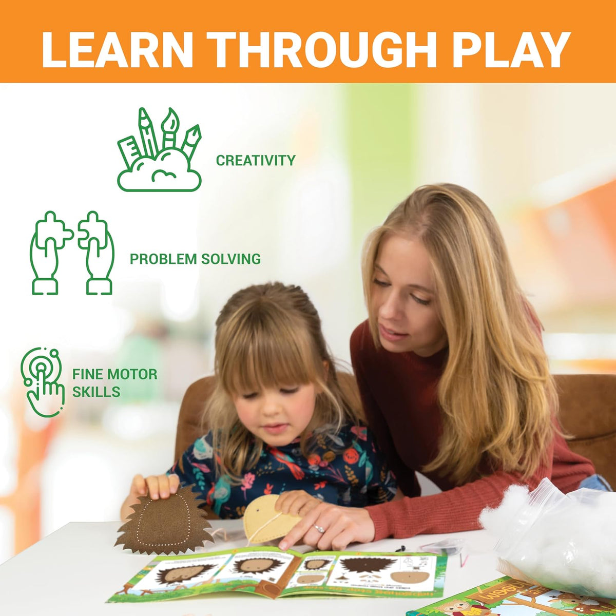 Craftorama Sewing Kit for Kids, Fun and Educational Animal Craft Set