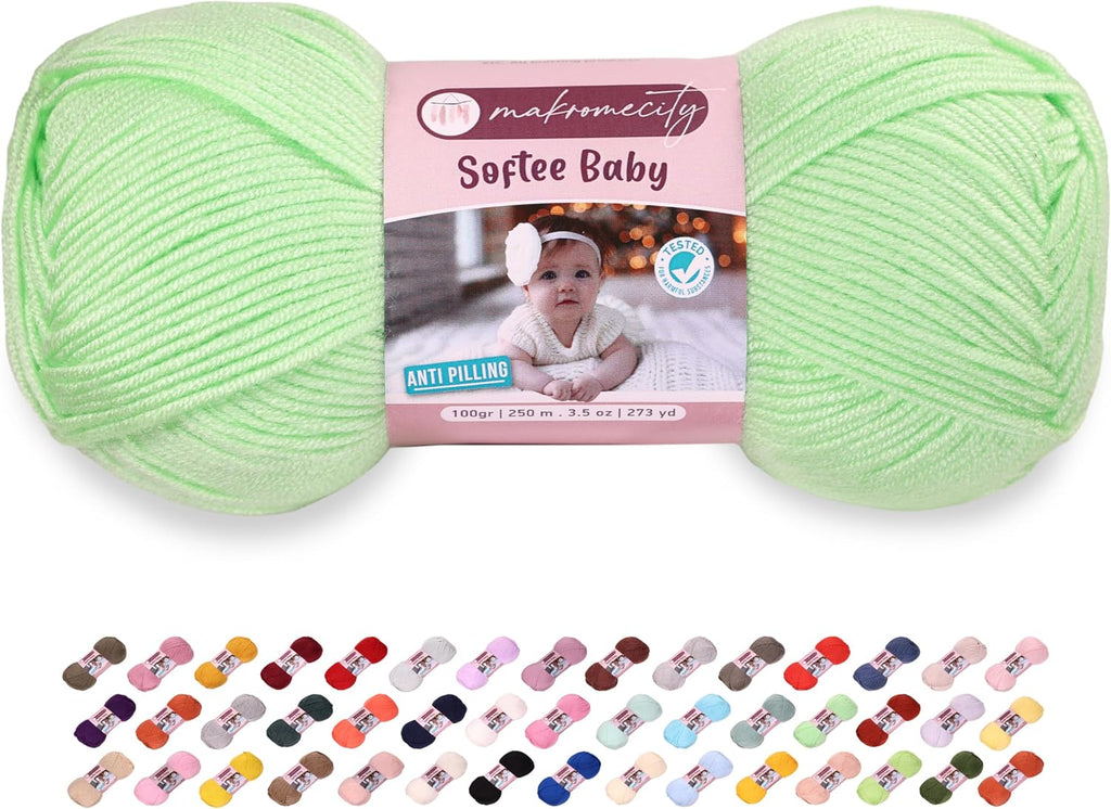 Makromecity Softee Baby Yarn,%100 Premium Anti-Pilling Acrylic