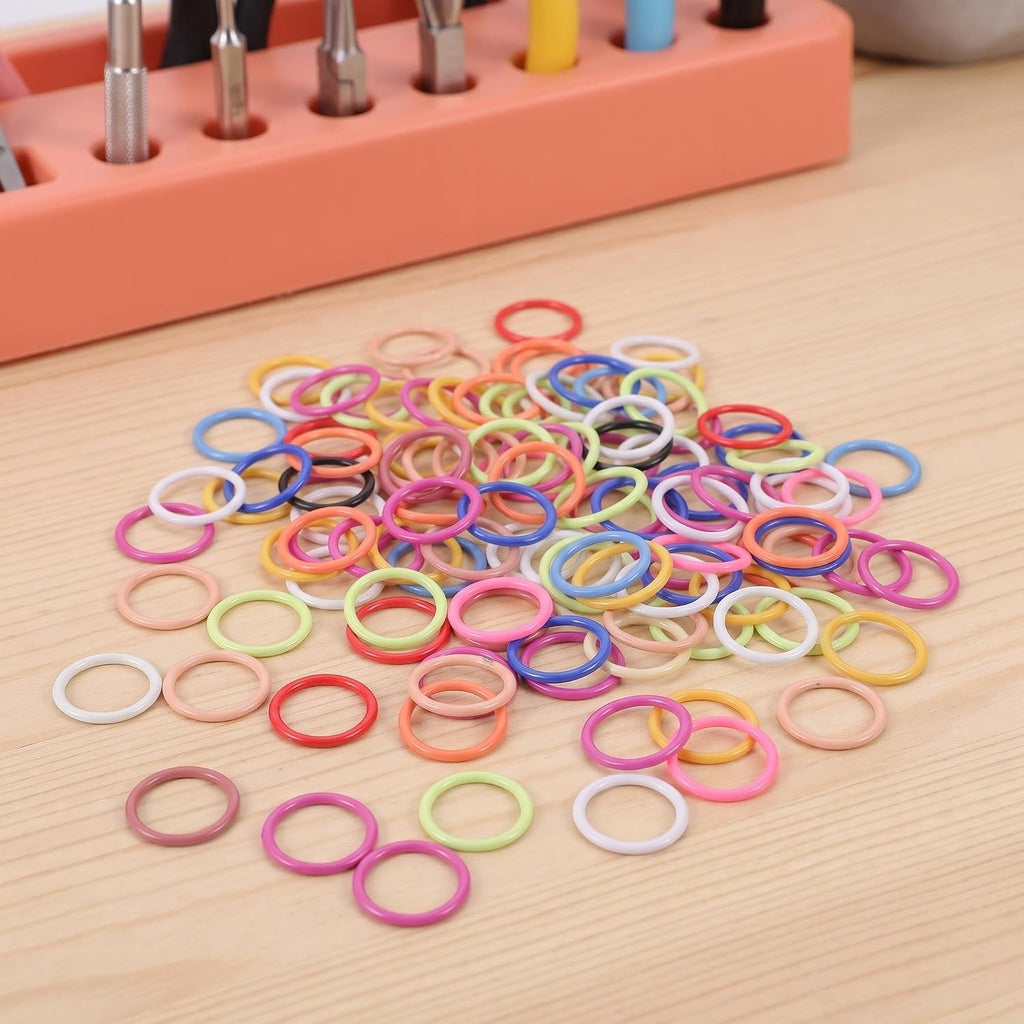Metal Knitting Stitch Markers 100pcs Round Rings for Winter Season